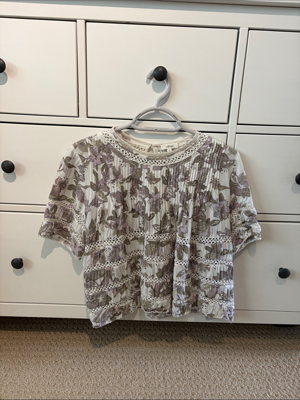 ARITZIA WILFRED VINTAGE FLORAL BLOUSE